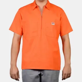 1/2 Zipper Short Sleeve - Orange