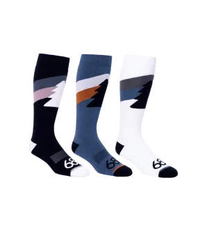 686 Tree Life Snow Socks 3-Pack Assorted