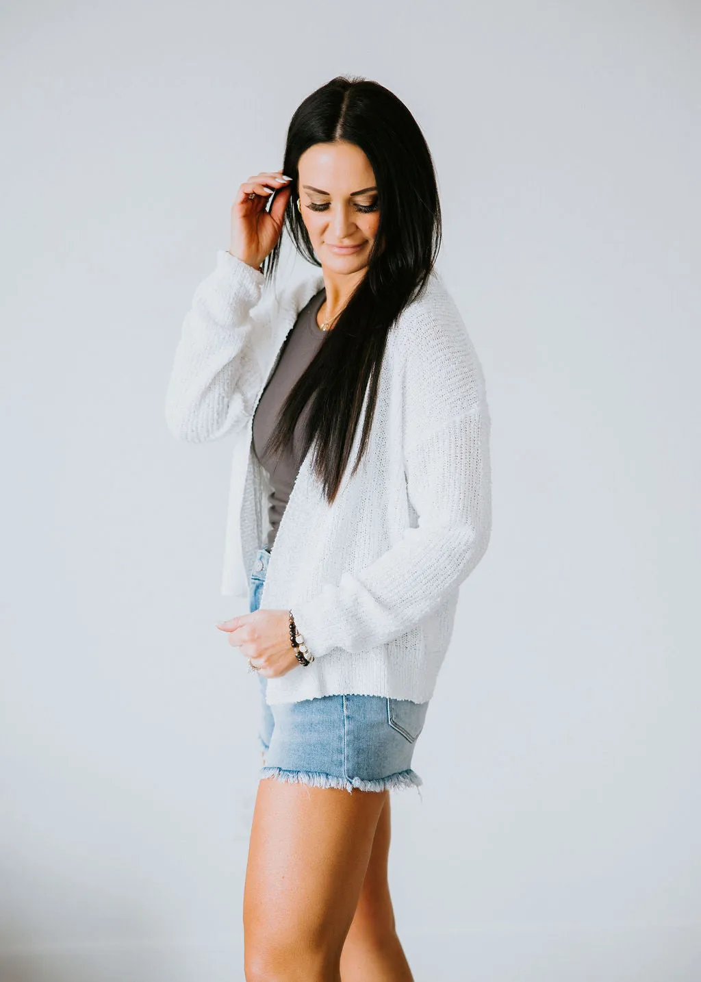 Aaliyah Textured Cardigan