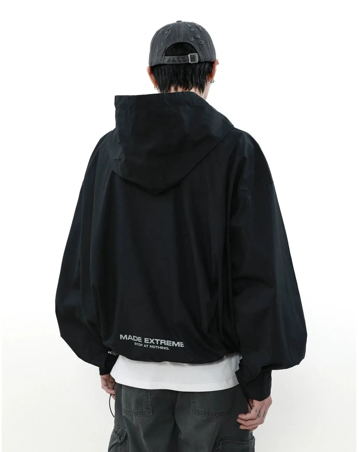 Abstract Pocket Windbreaker Jacket