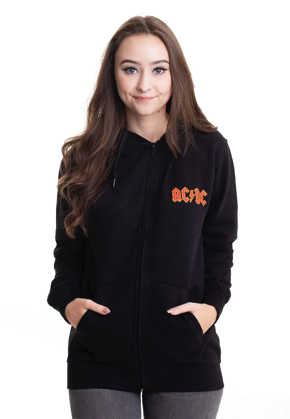 AC/DC - Logo Back Print - Zipper