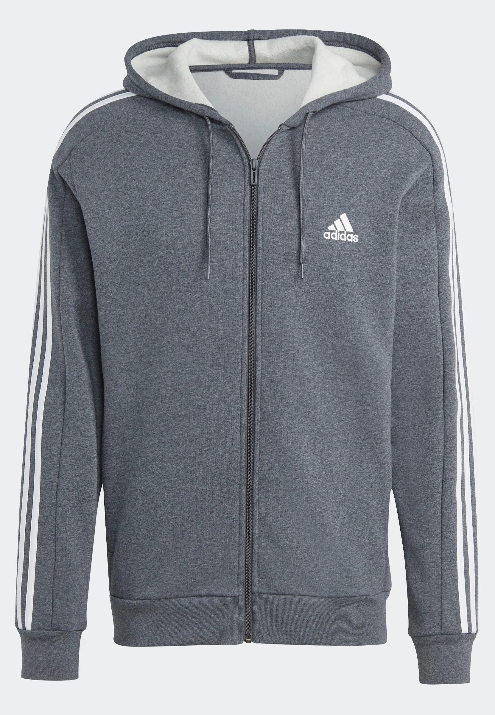 Adidas - M 3S Fl Fz Hd Dgreyh - Zipper