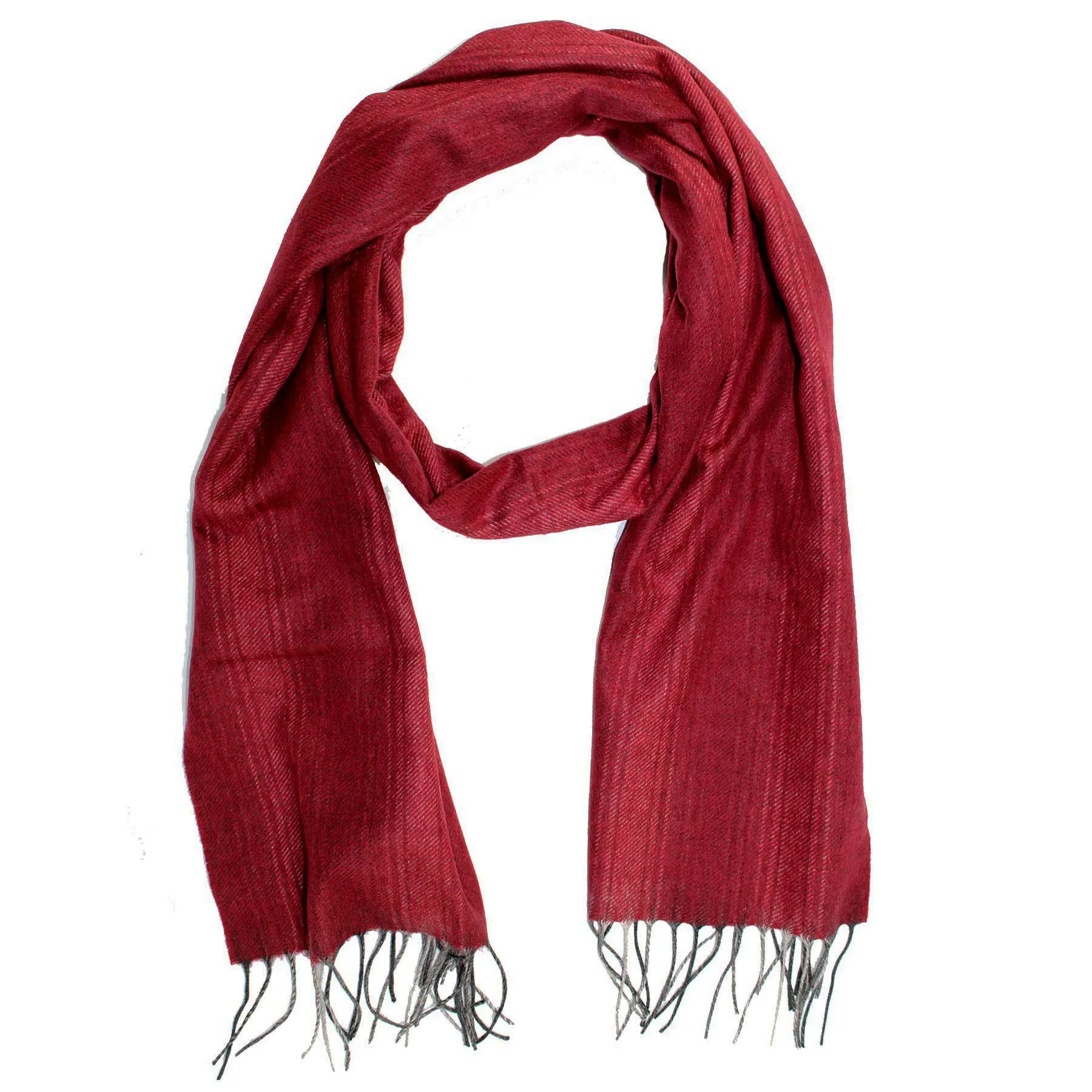 Agnona Scarf Burgundy Design - Luxury Wool Silk Shawl SALE