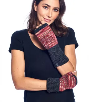 Alpaca Gloves - Speckle - Ruby