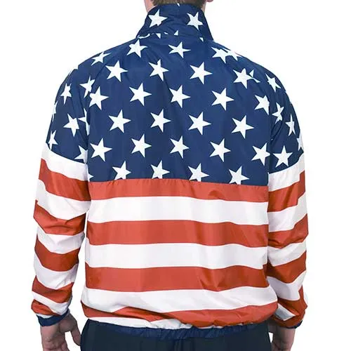 American Flag 1/4 Zip Windbreaker