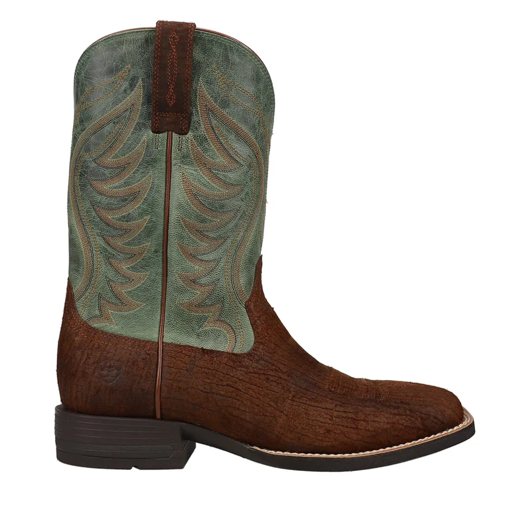 Amos Embroidered  Square Toe Cowboy Boots