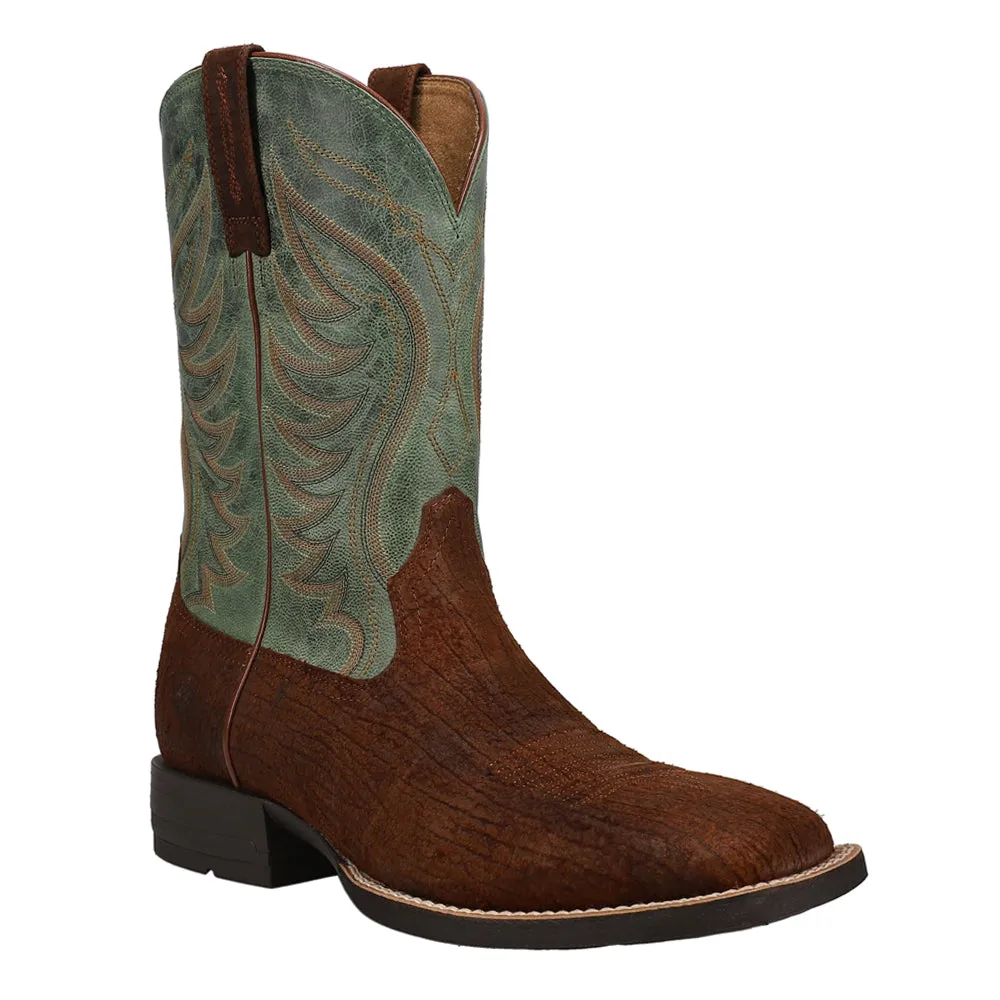 Amos Embroidered  Square Toe Cowboy Boots