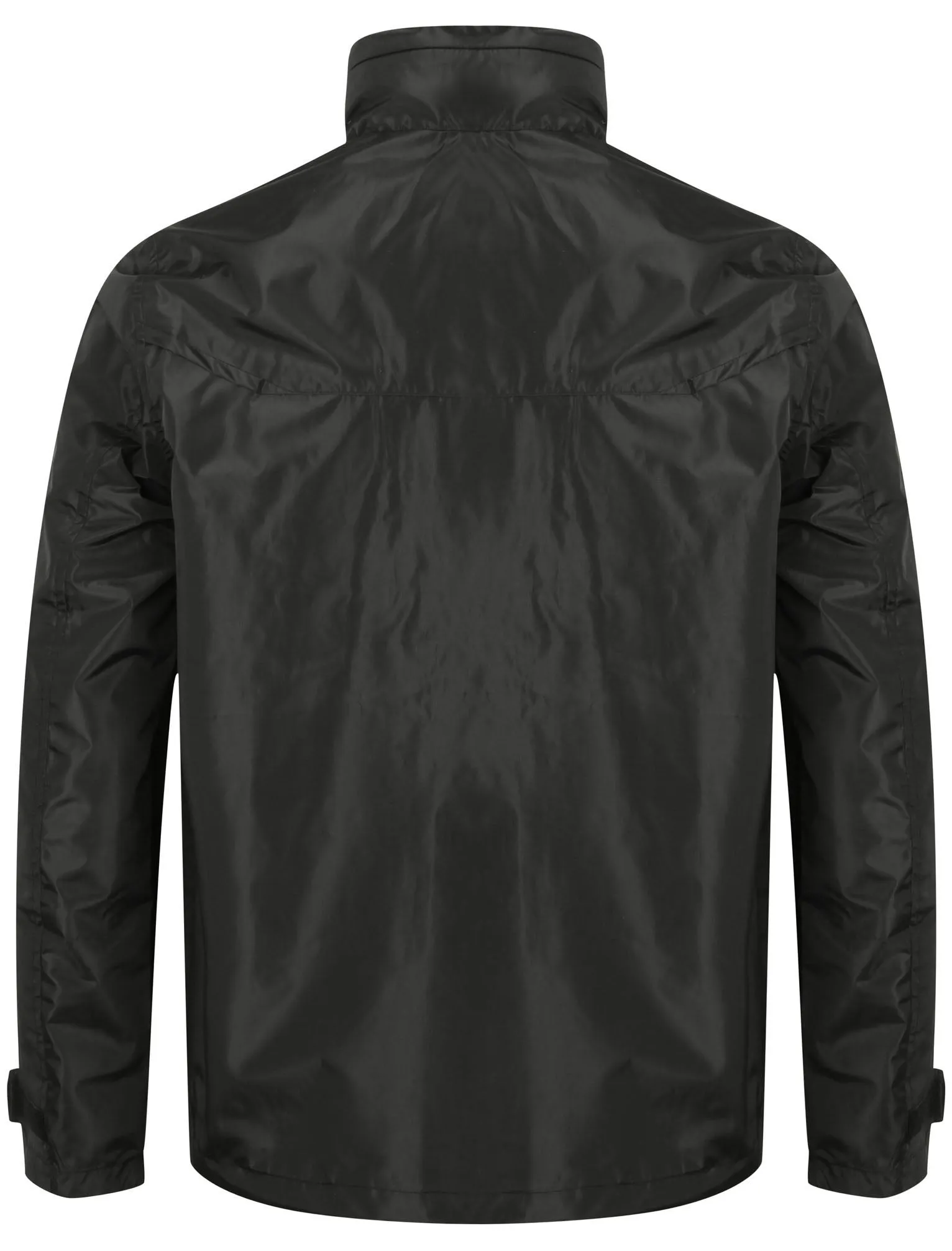 Ashlar Ripstop Windbreaker Jacket with Concealed Hood in Black - Dissident