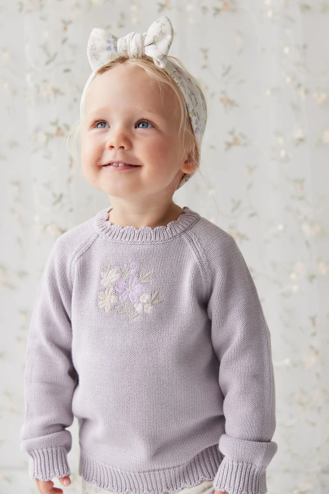 Audrey Knitted Jumper - Starling Goldie Bouque