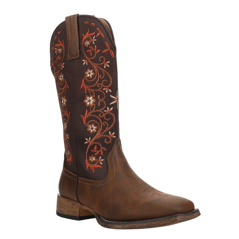 Bailey Vines Square Toe Cowboy Boots