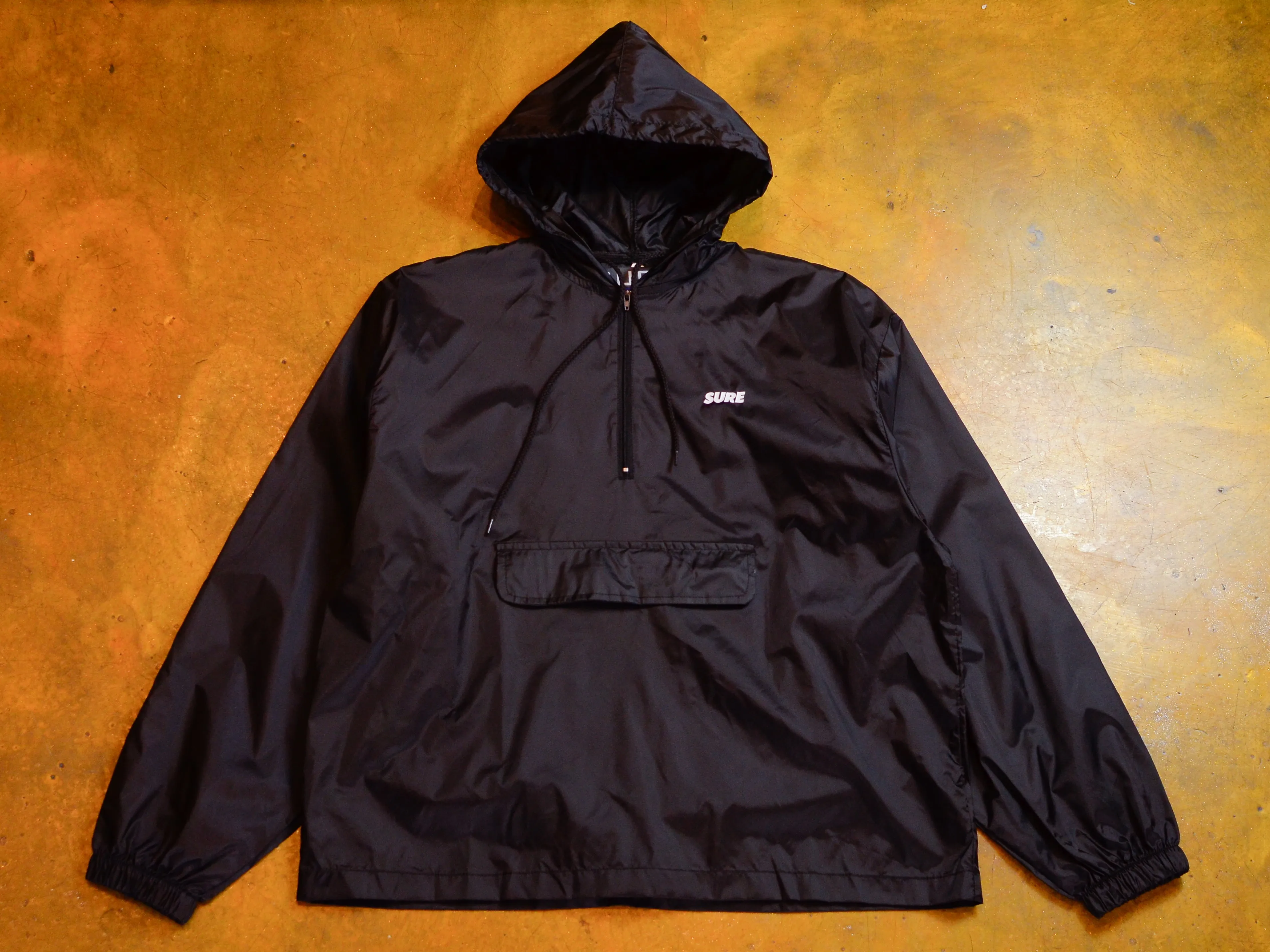 Banner Zip Windbreaker Jacket - Black