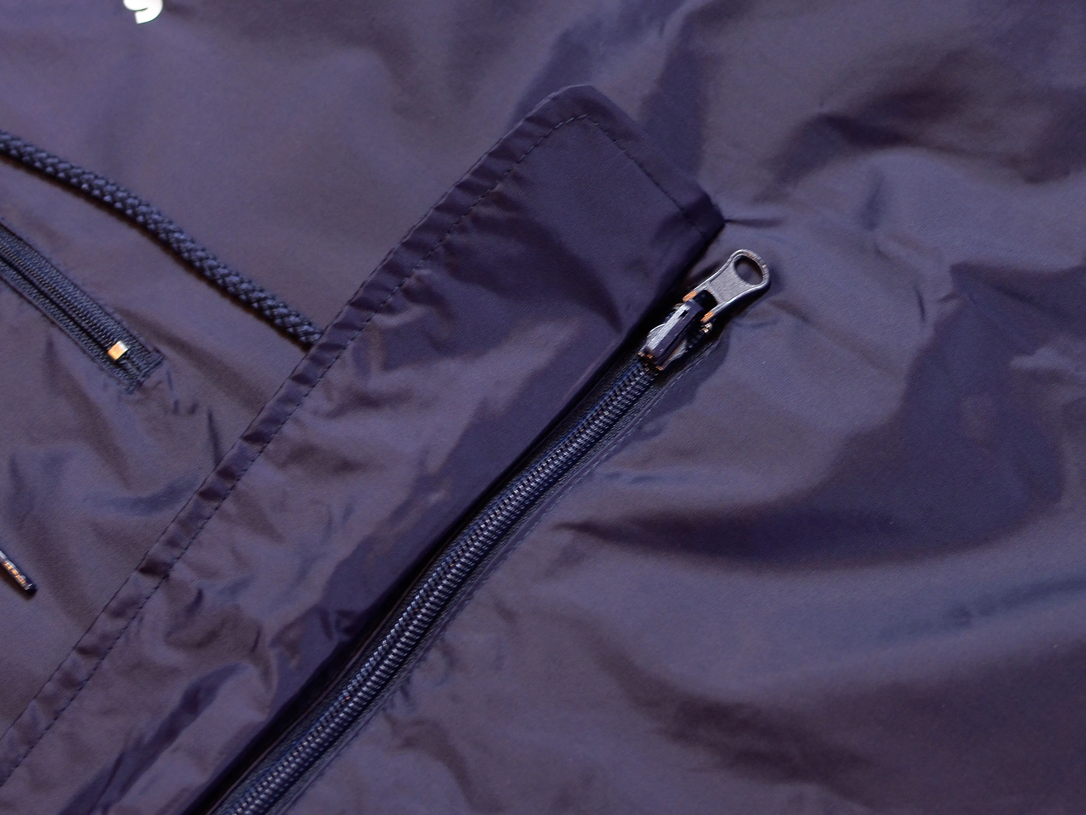 Banner Zip Windbreaker Jacket - Navy