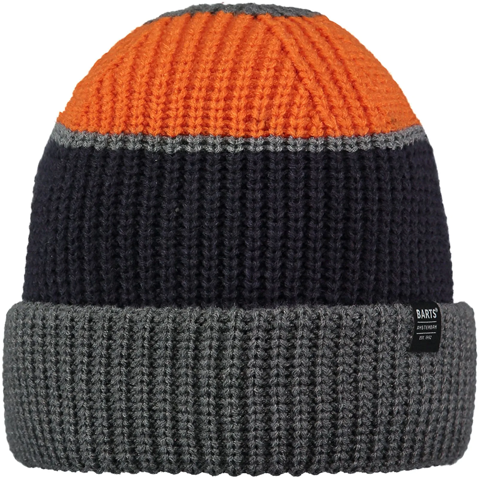 Barts Mens Breggy Stretchy Knitted Stripe Beanie Hat