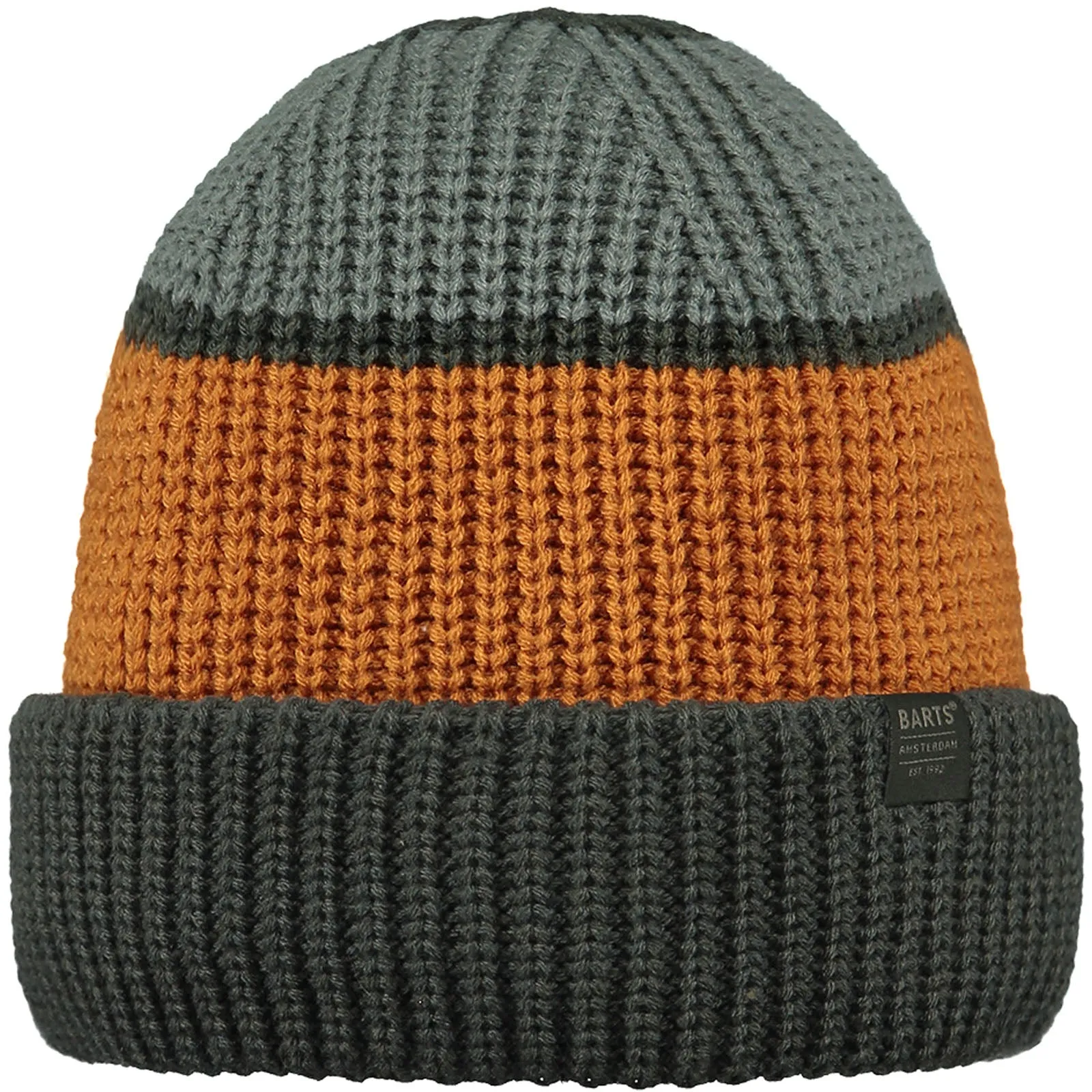 Barts Mens Breggy Stretchy Knitted Stripe Beanie Hat