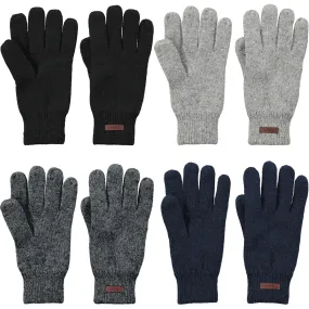 Barts Mens Haakkon Wool Fleece Lined Ribbed Cuff Gloves