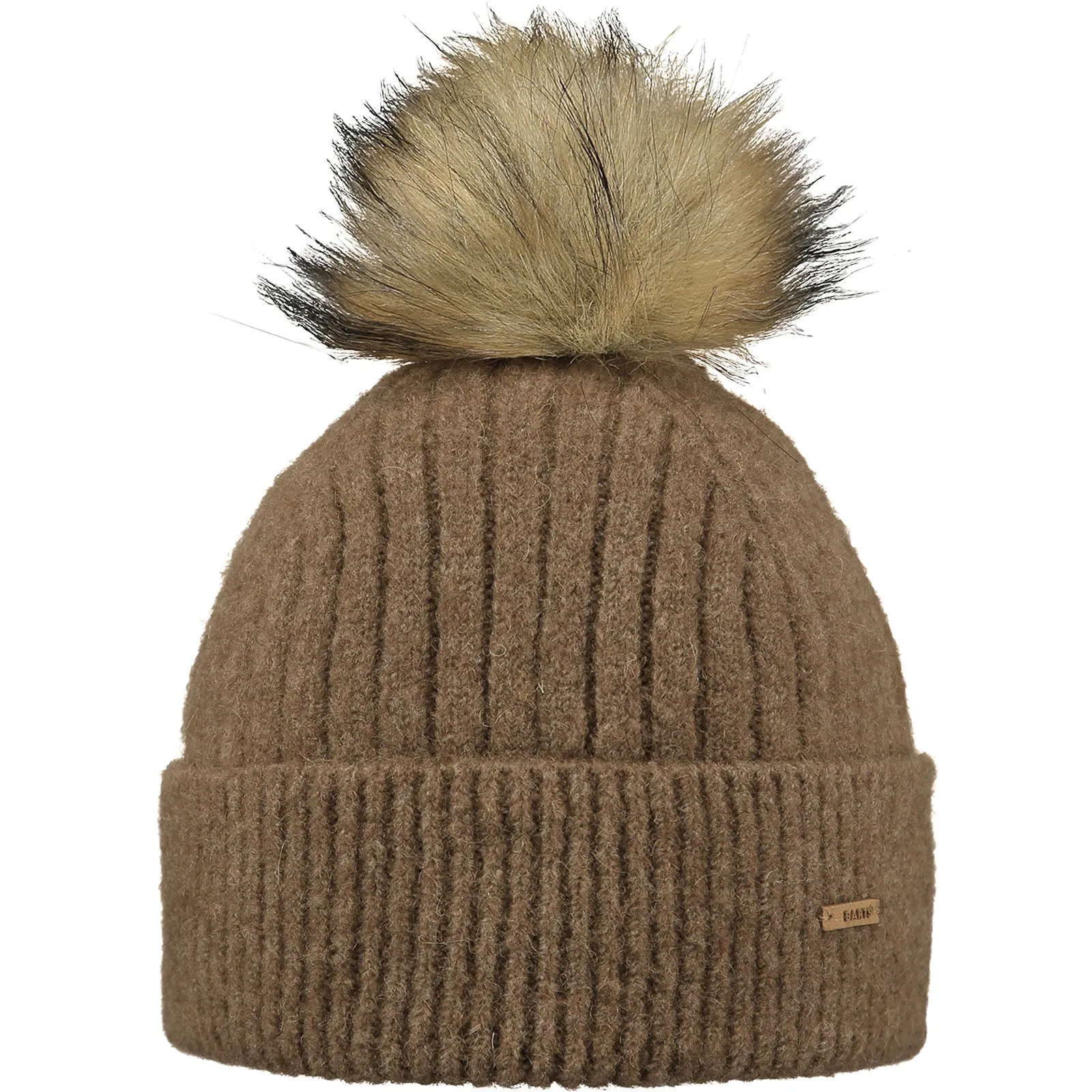 Barts Womens Joselyn Knitted Faux Fur Pom Pom Bobble Hat