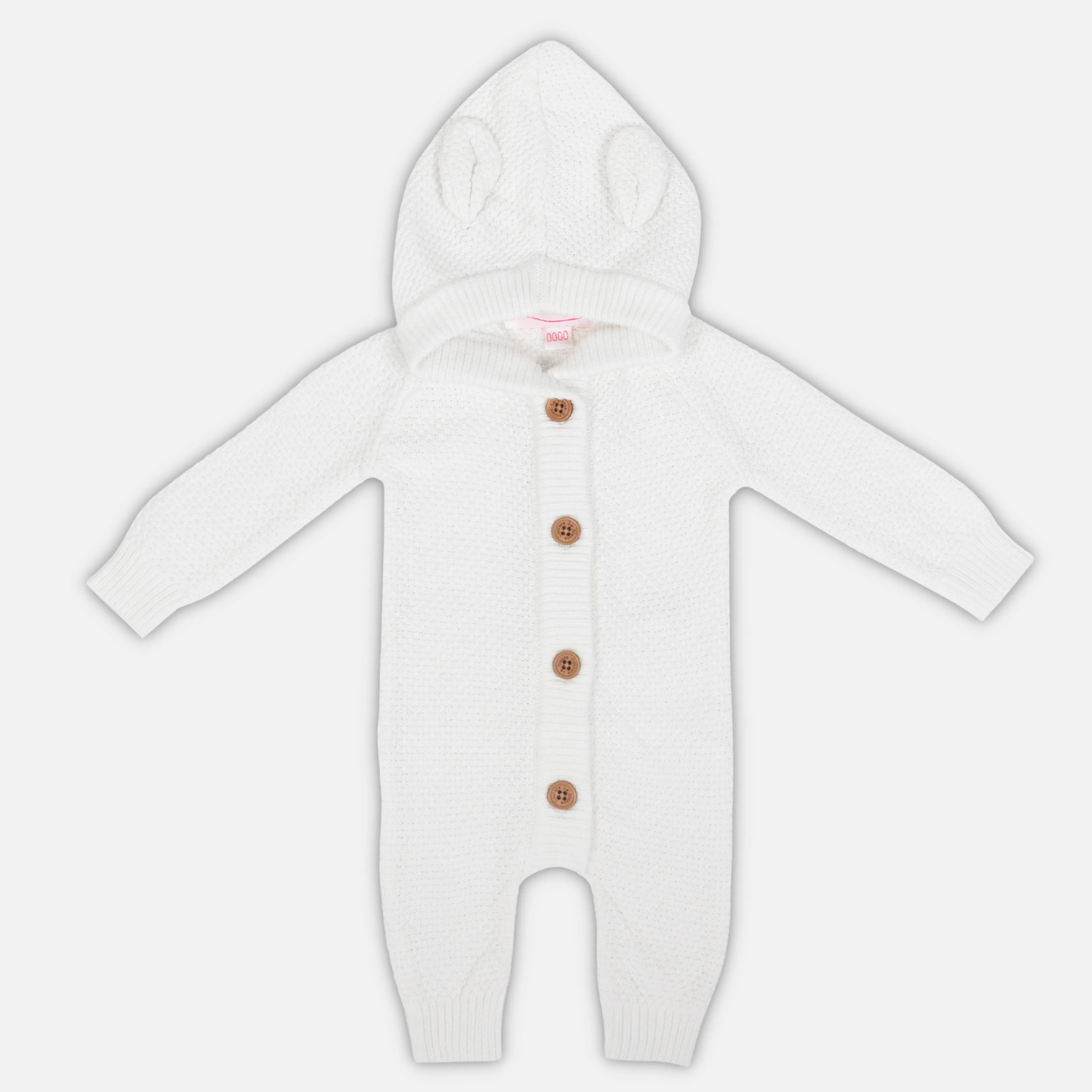 Bear Knitted Romper - Marshmallow