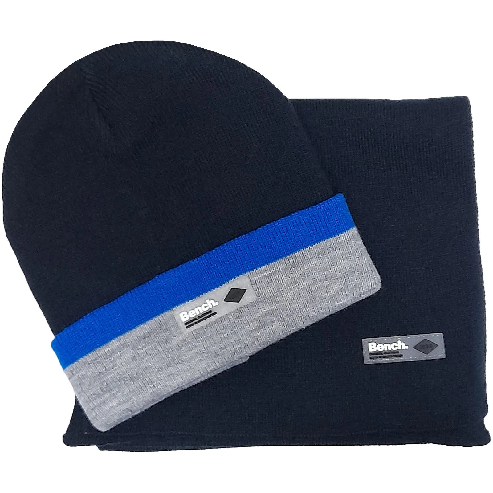 Bench Mens Amino Knitted Beanie Hat & Scarf Gift Box Set