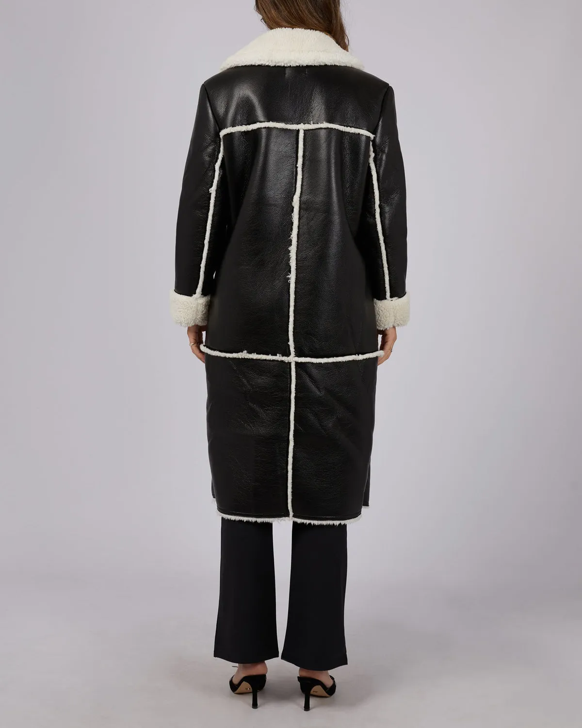 Billie Sherpa Coat | Black