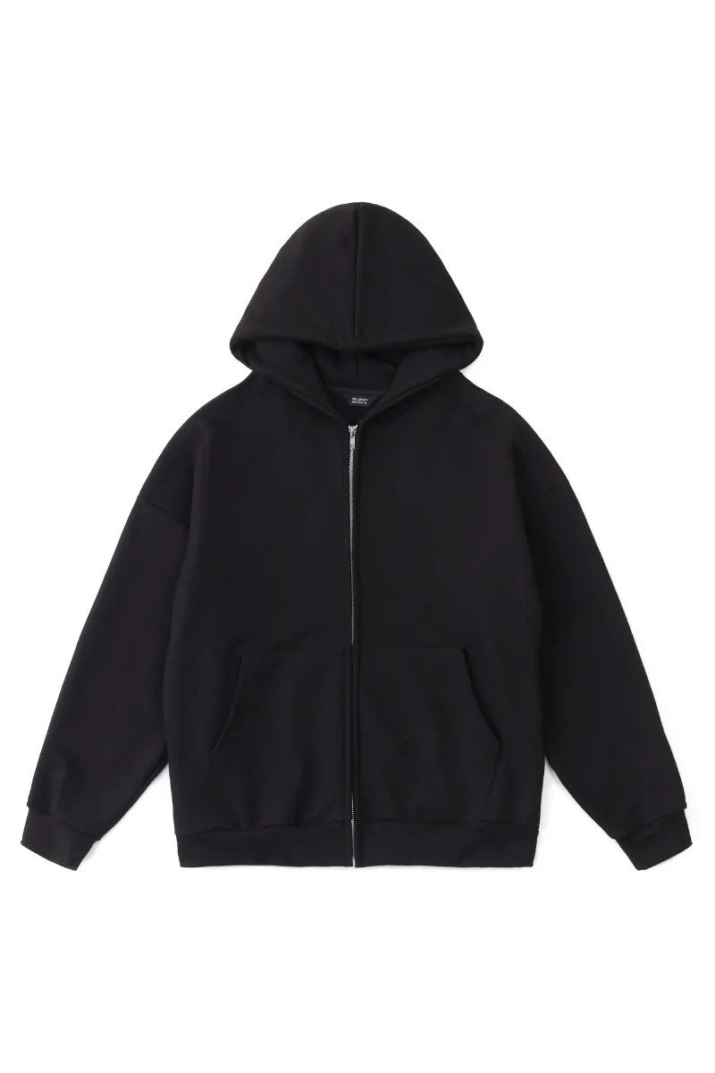 Black Basic Tee Hoodie