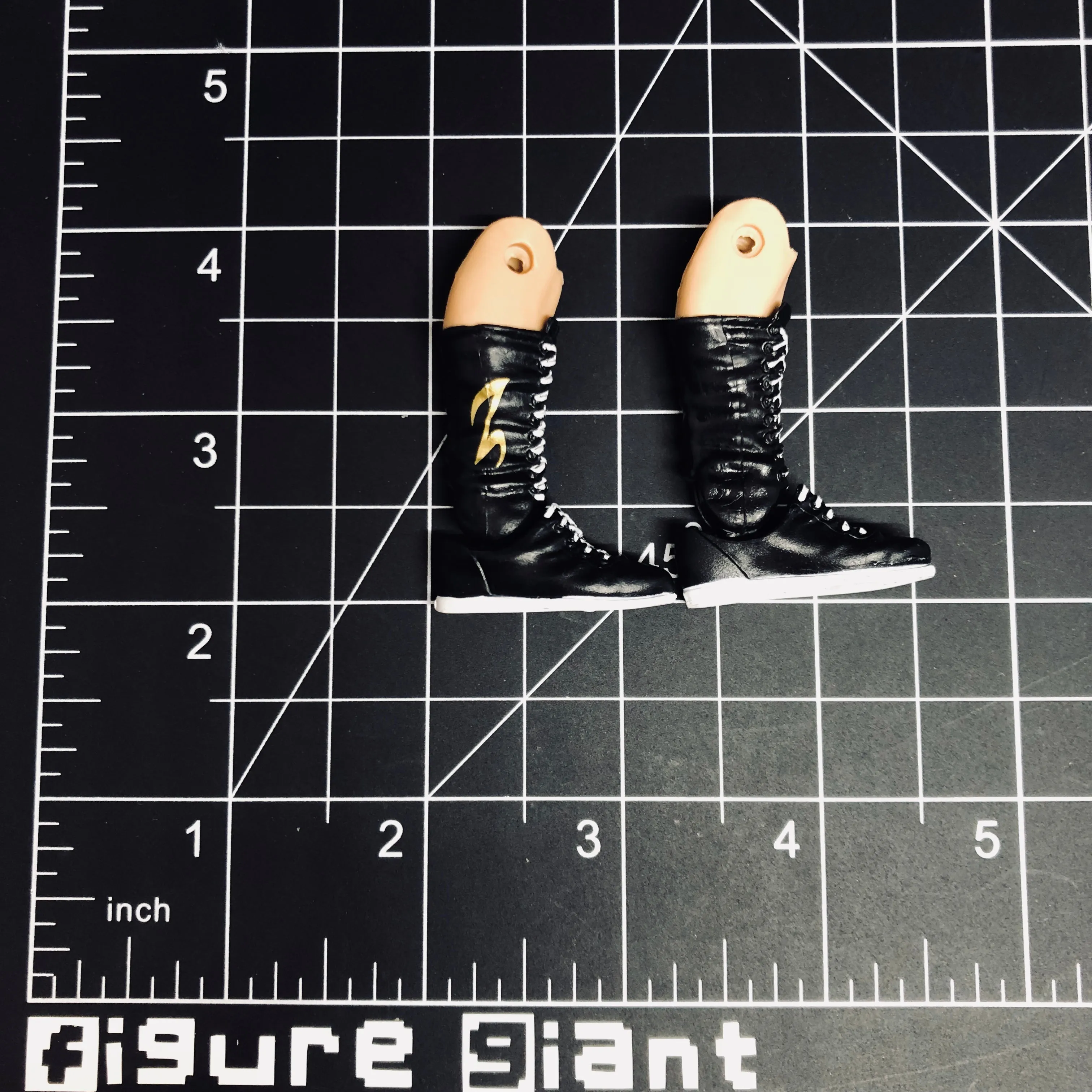 Black Boots with White Lace (Gold Z on side of right boot)