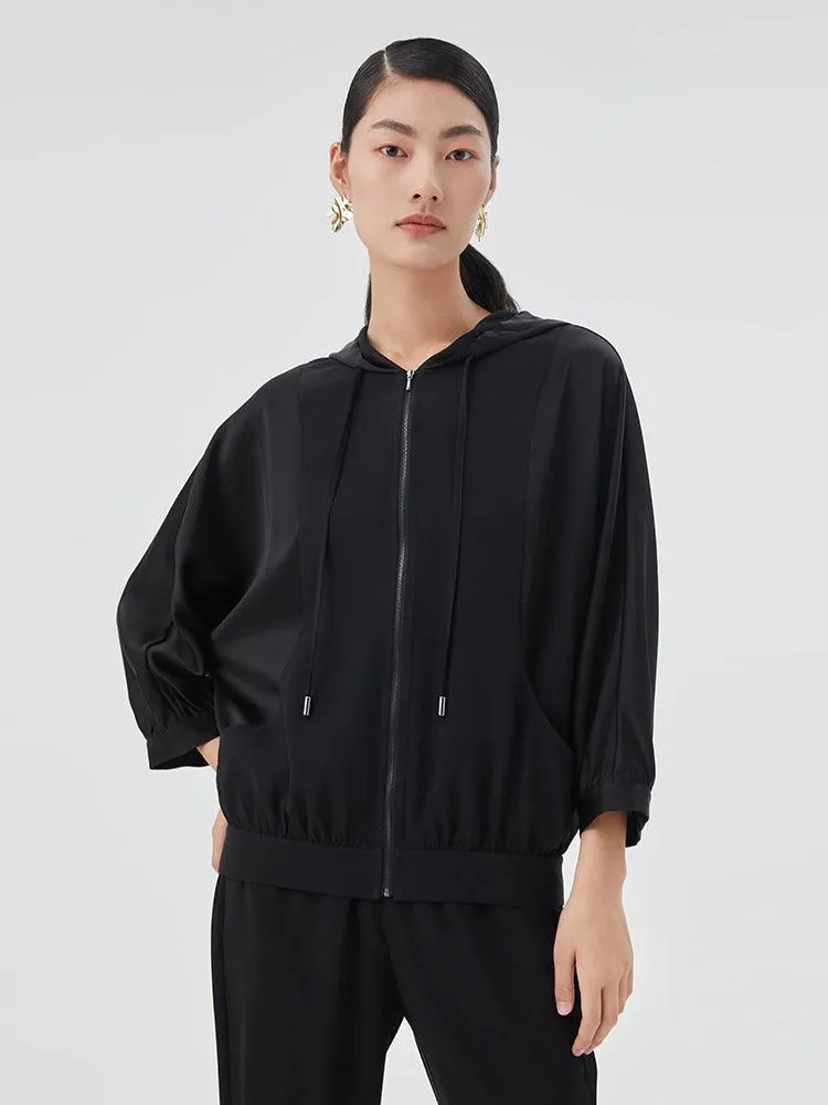 Black Smoothy Triacetate Coat