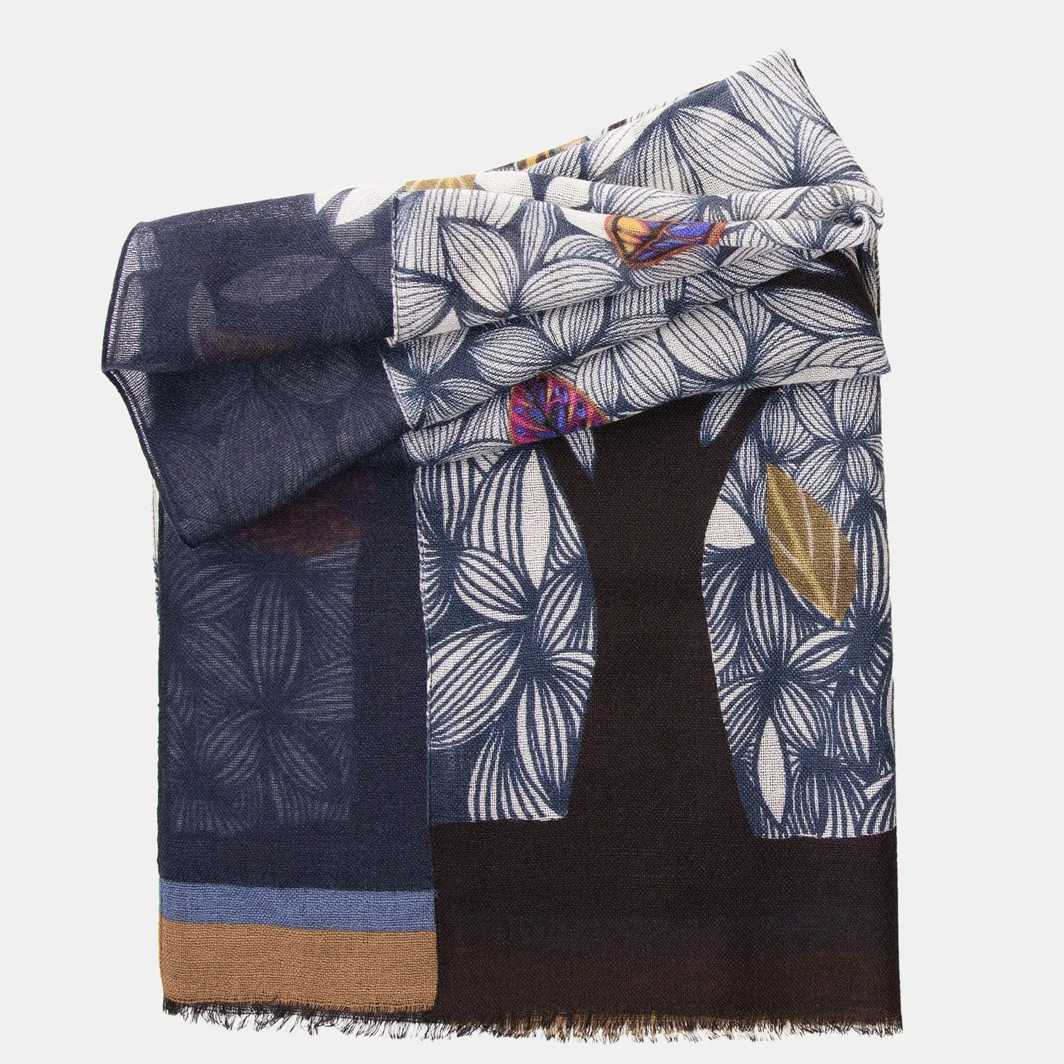 Bosco - Wool Scarf - Navy