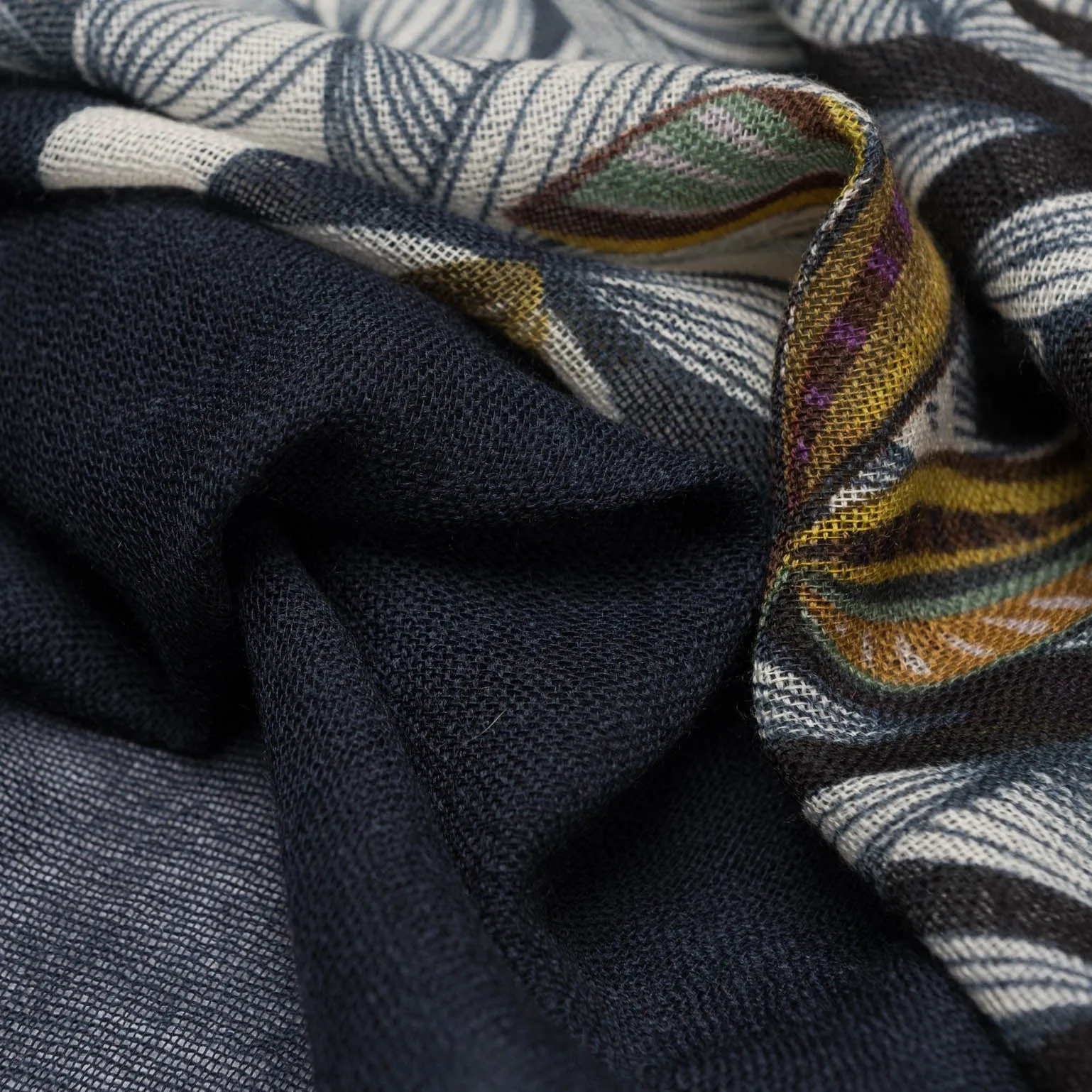 Bosco - Wool Scarf - Navy