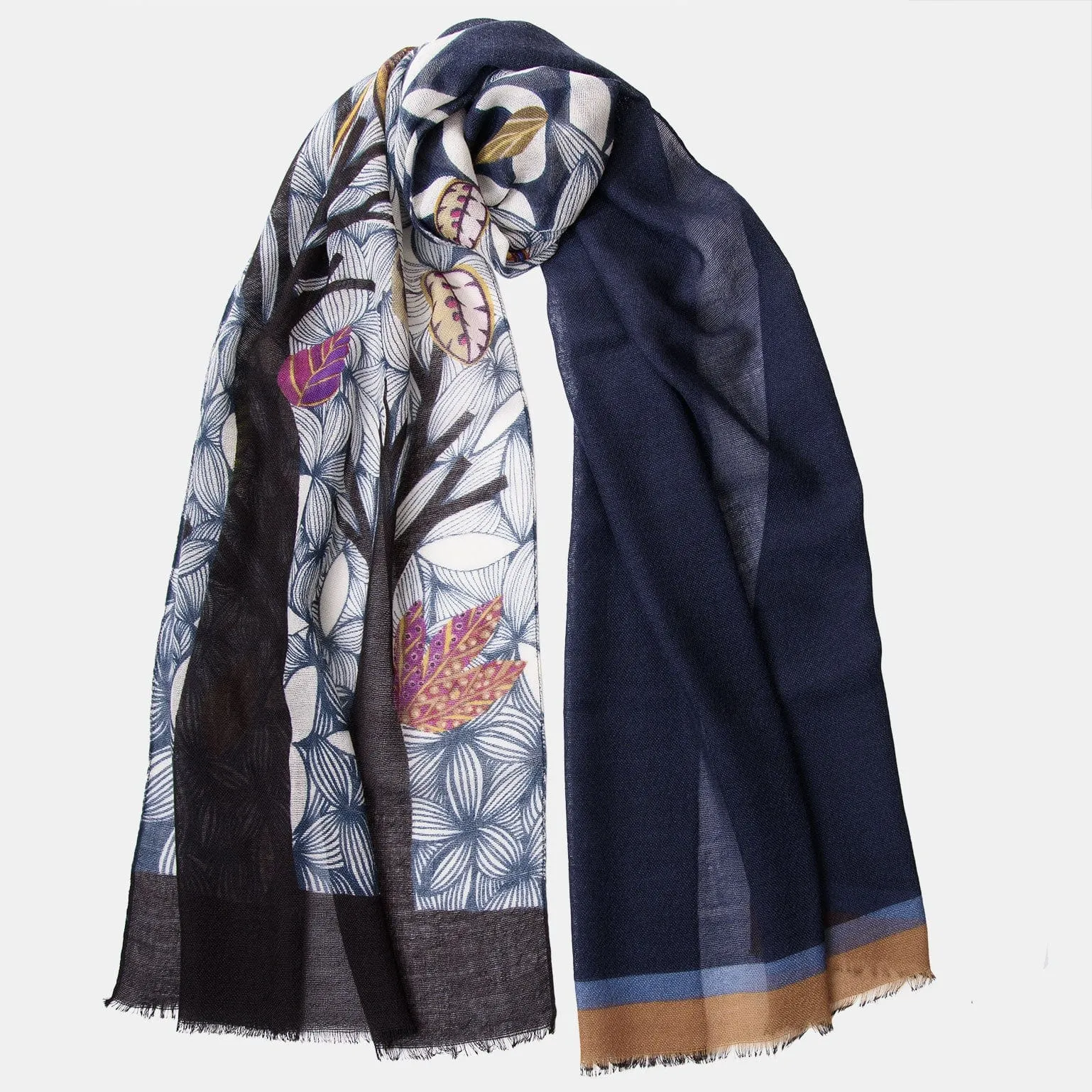 Bosco - Wool Scarf - Navy