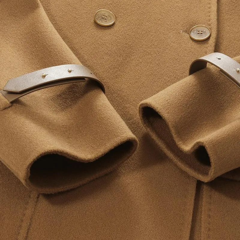 Brown Double Face Wool Coat