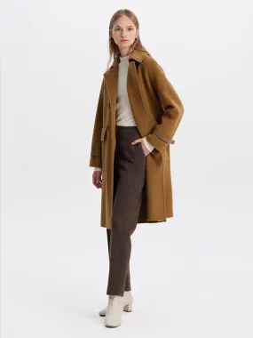 Brown Double Face Wool Coat