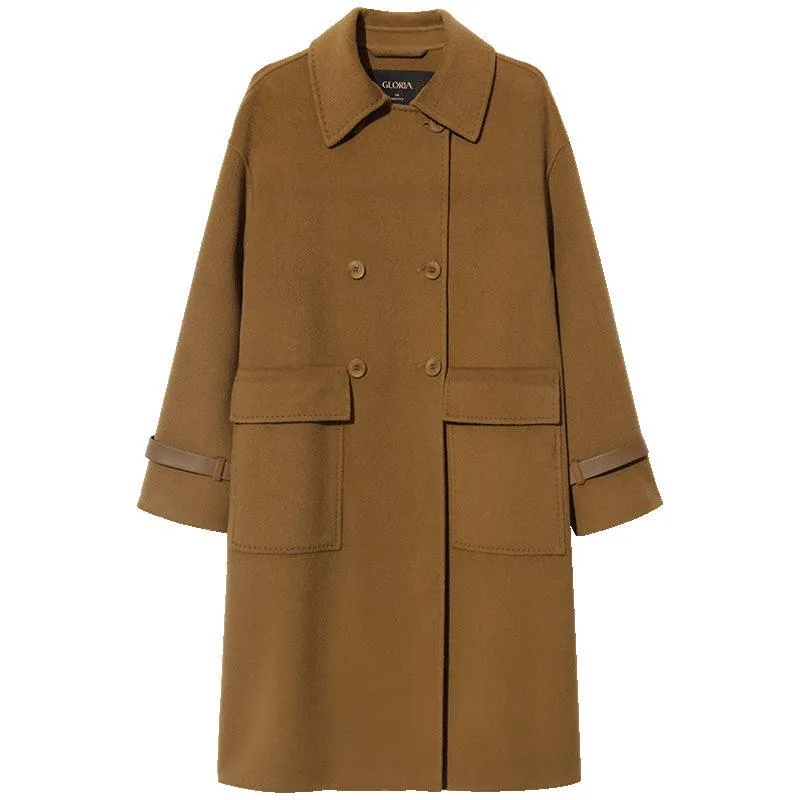 Brown Double Face Wool Coat