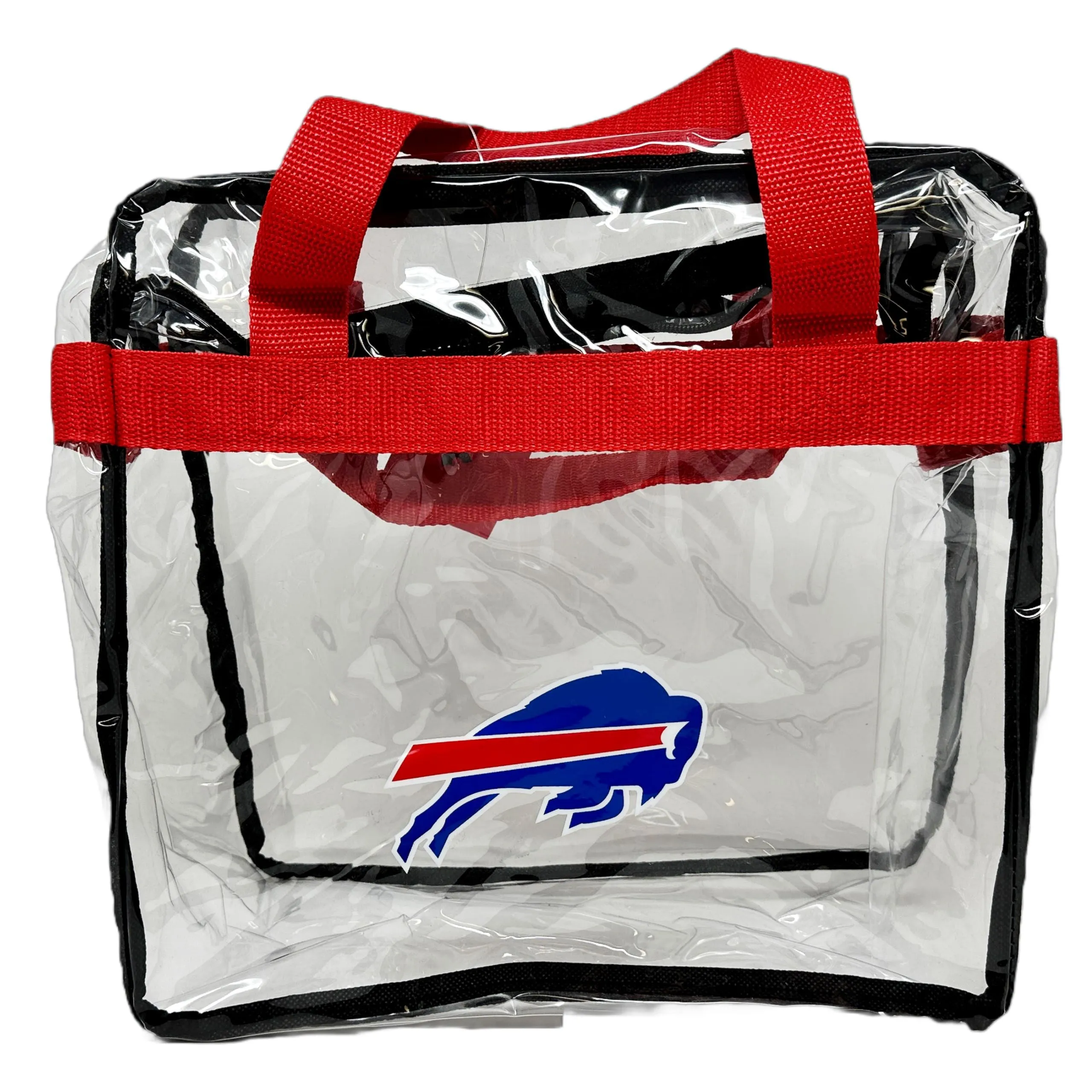 Buffalo Bills Clear Red Zipper Stadium Tote