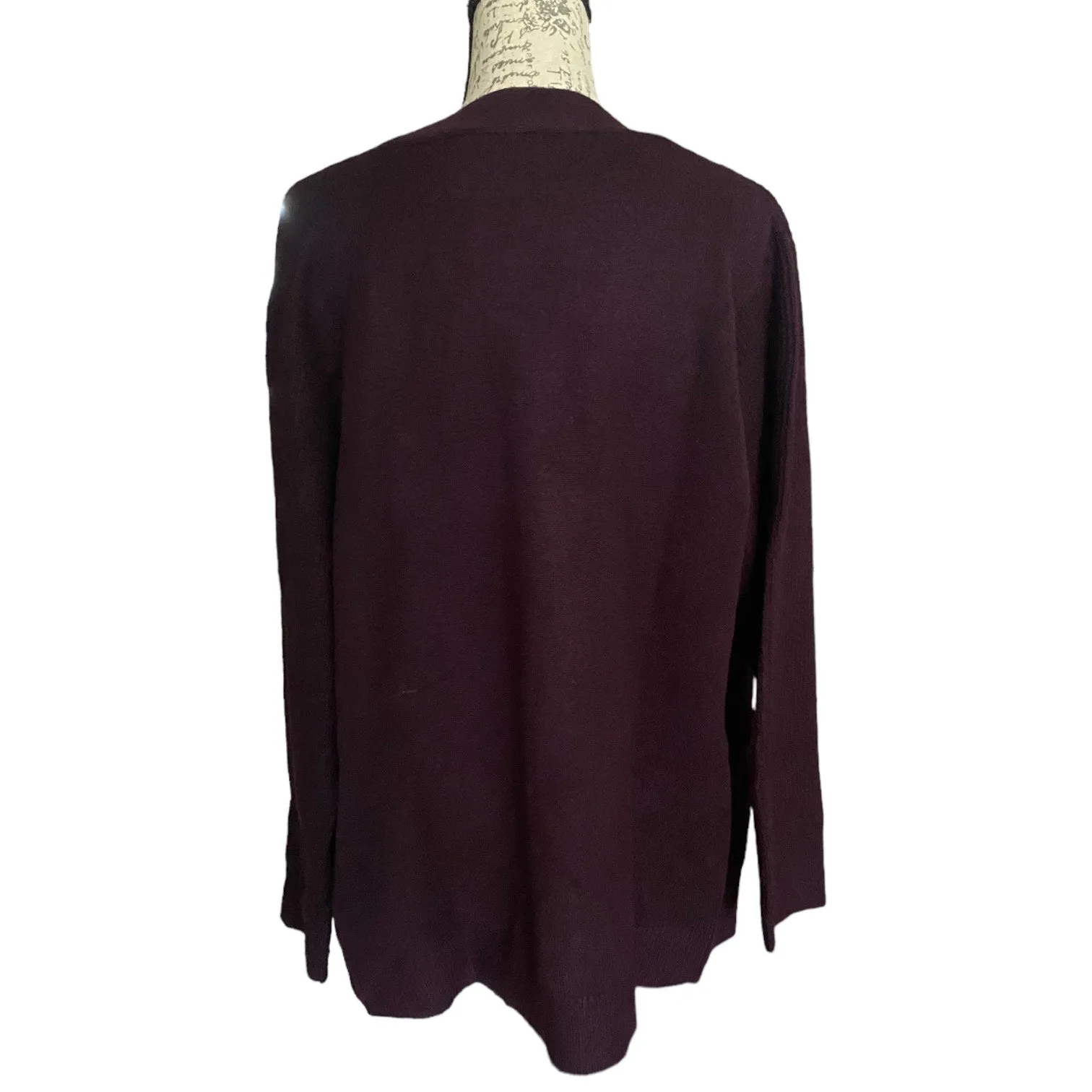 Calvin Klein Jeans Burgundy Cardigan Sweater NEW Size Large