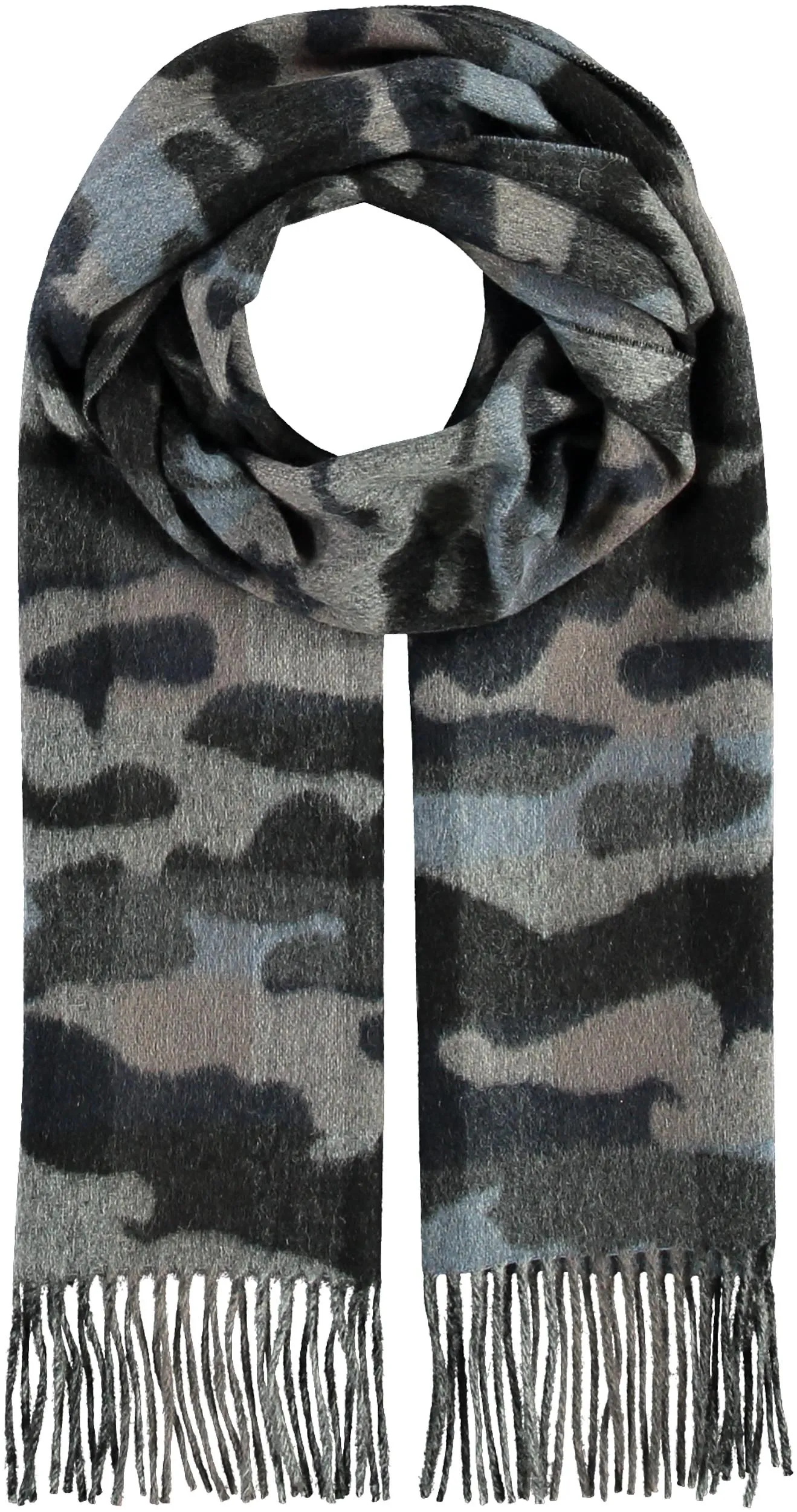 Camo Colour Wool Cashmere Scarf