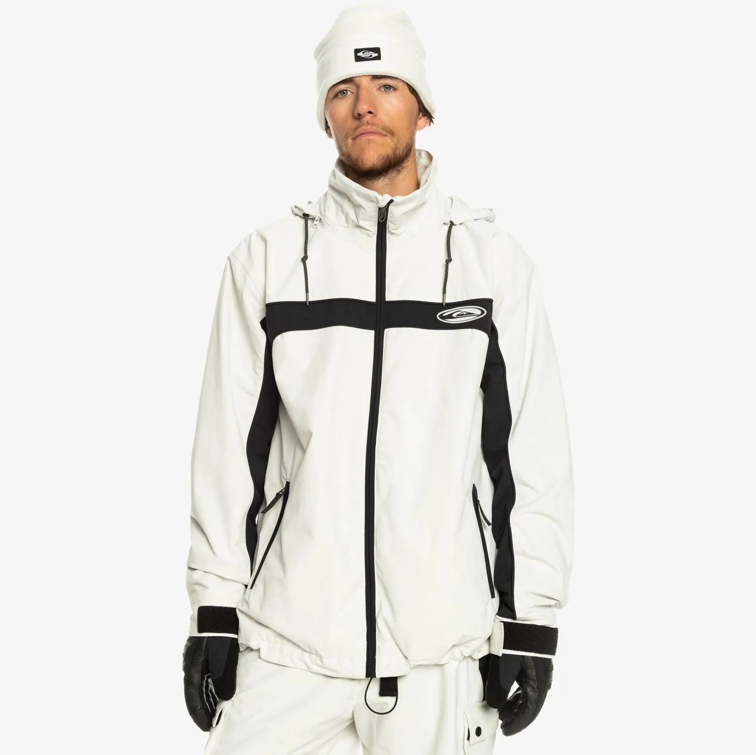 Campera Quiksilver Snow Live Wire Blanco Negro