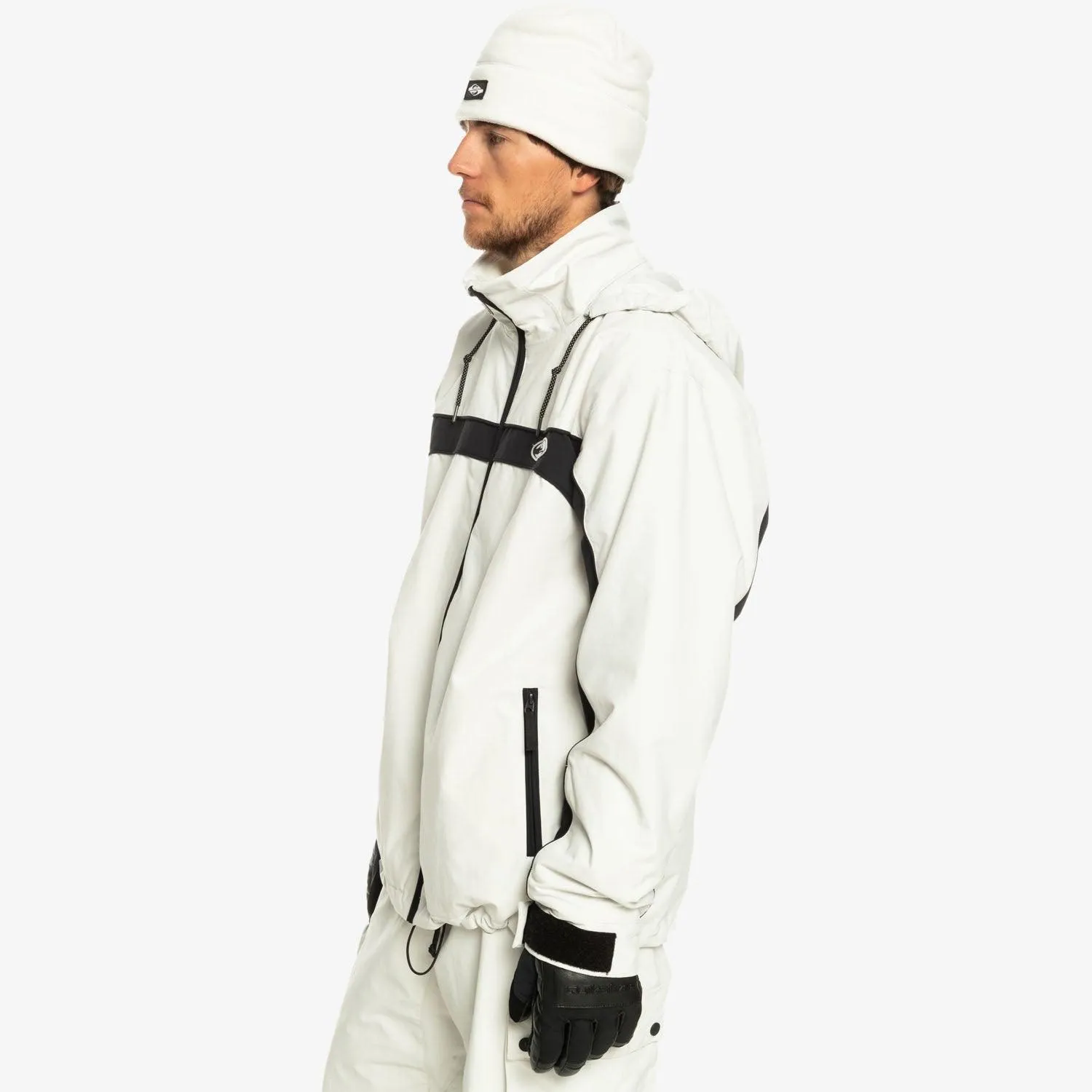 Campera Quiksilver Snow Live Wire Blanco Negro