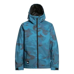 Campera Quiksilver Snow Mission Printed Niño Azul Camuflado