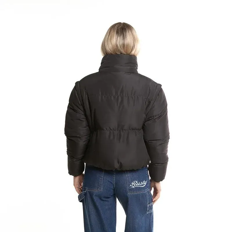 Campera Rusty Atoll Shorter Coat Mujer Negro