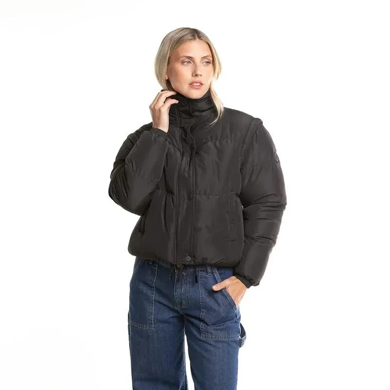 Campera Rusty Atoll Shorter Coat Mujer Negro