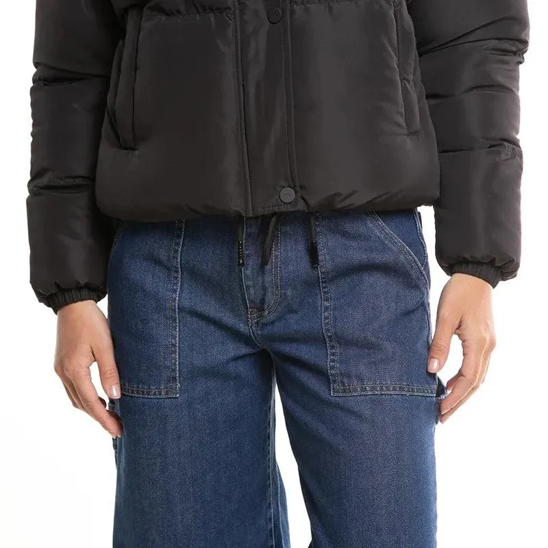 Campera Rusty Atoll Shorter Coat Mujer Negro