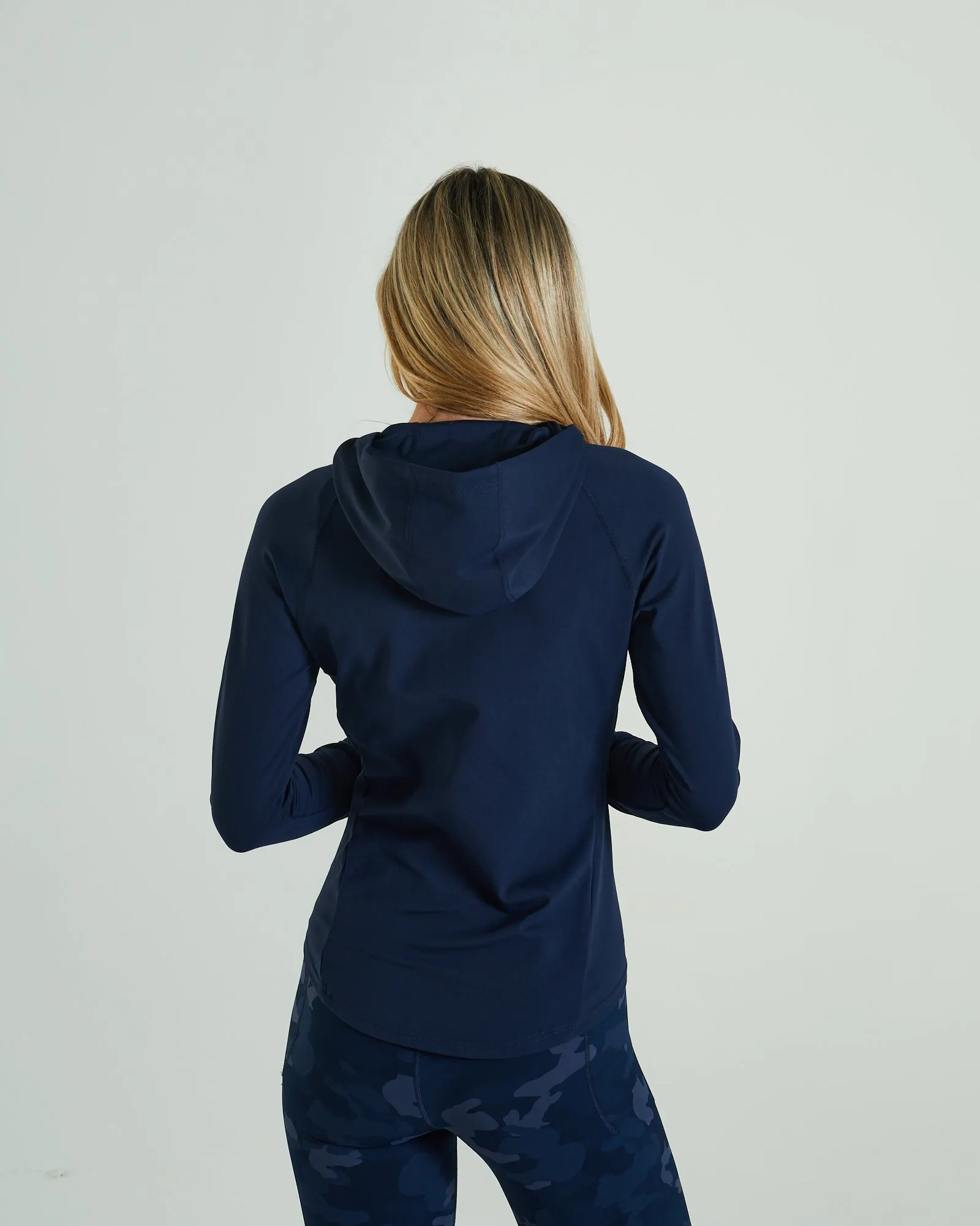 Candid Hood Zipper Blue Navy