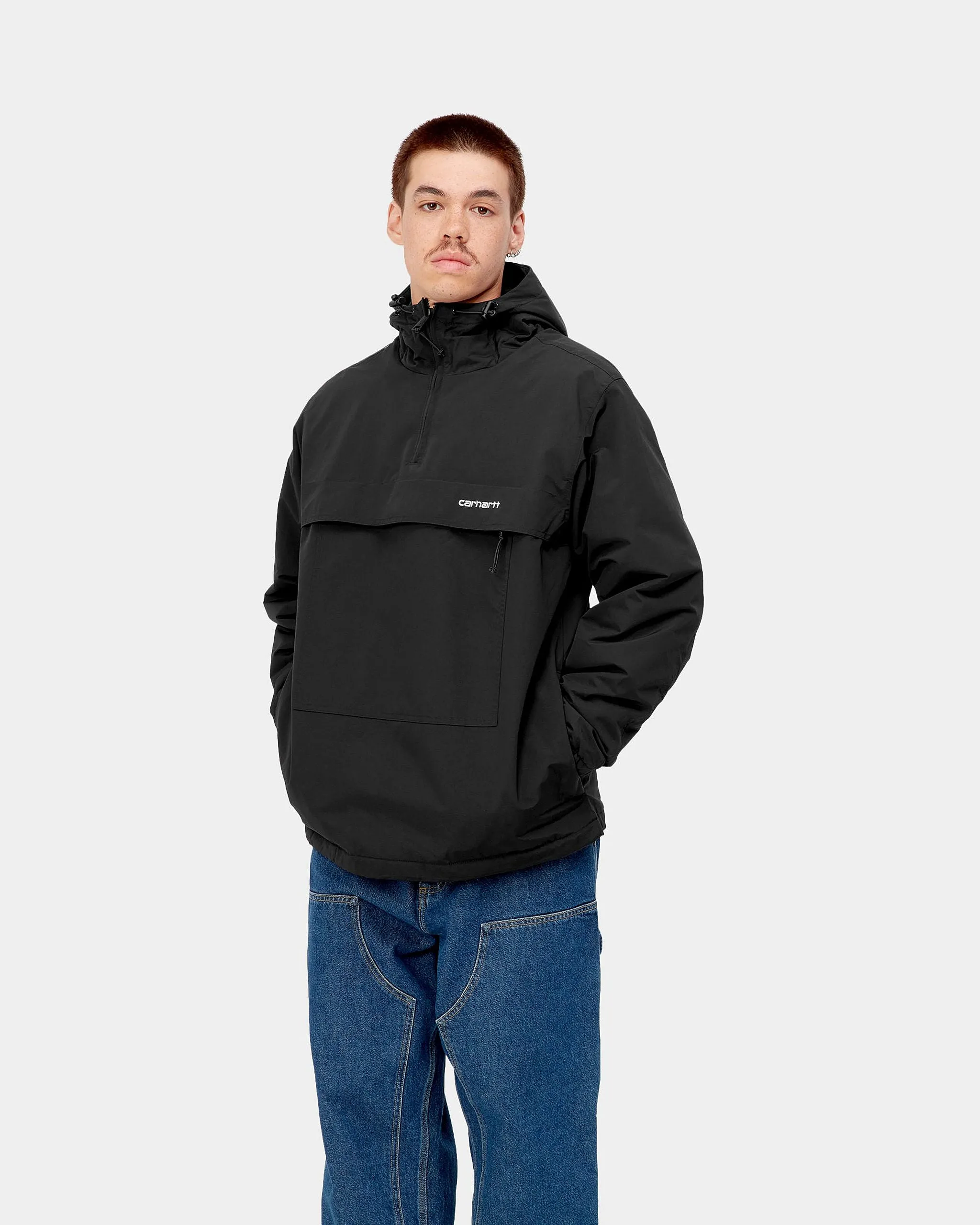 Carhartt WIP Windbreaker Pullover - Black / White