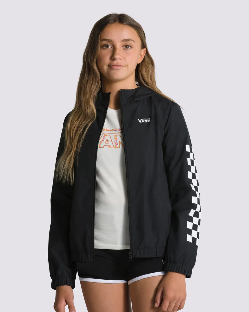 Casaca Girls Kastle Classic Windbreaker Black Whiteclassic