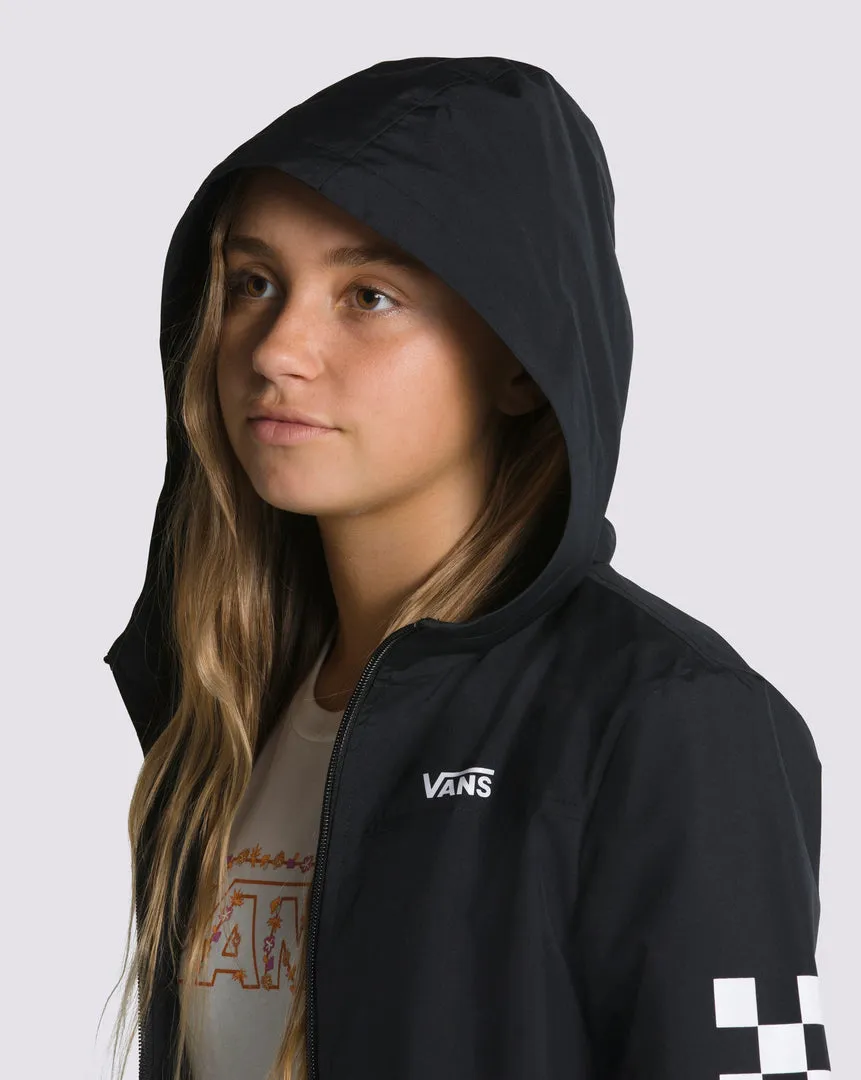 Casaca Girls Kastle Classic Windbreaker Black Whiteclassic