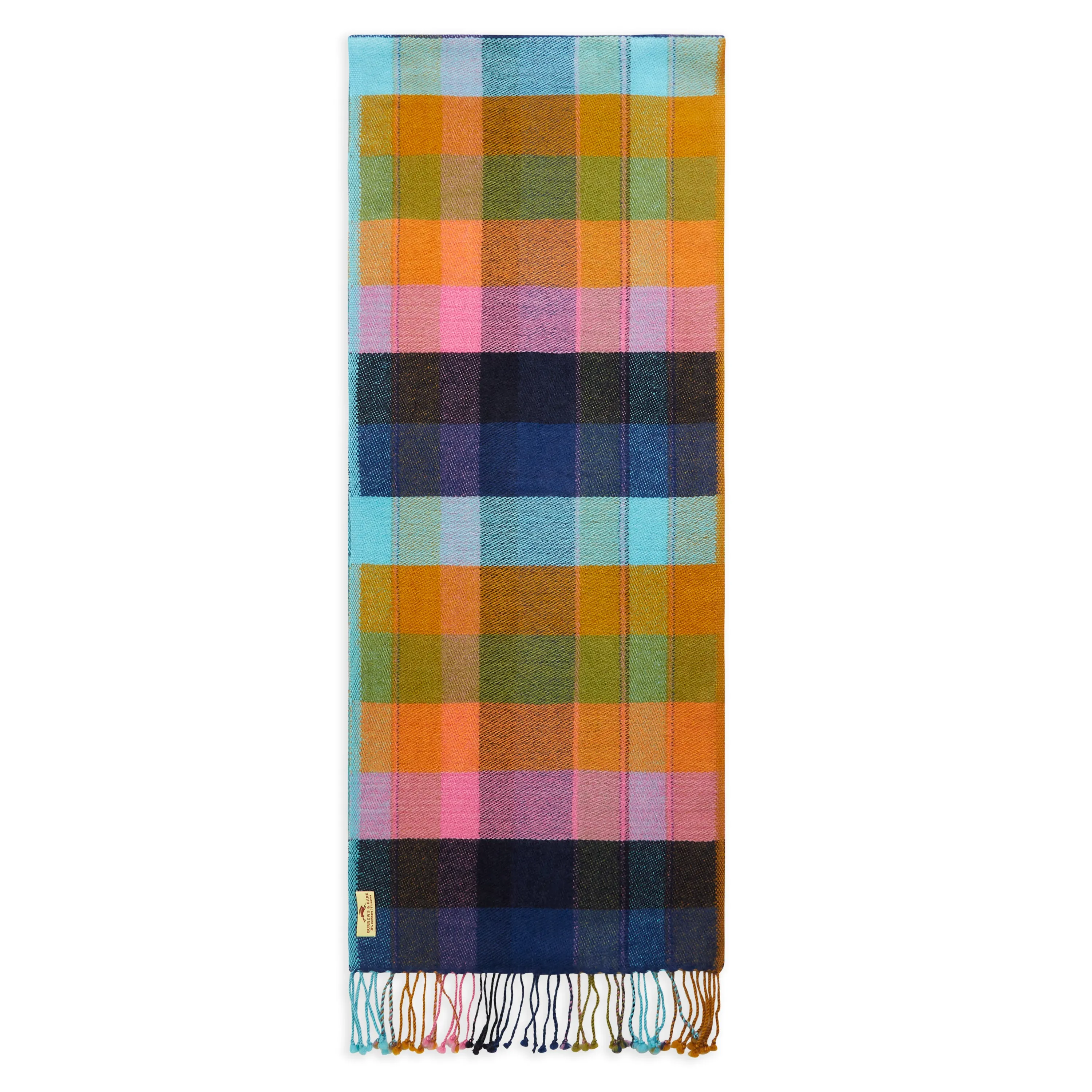 Cashmere & Merino Wool Scarf - Multi Check