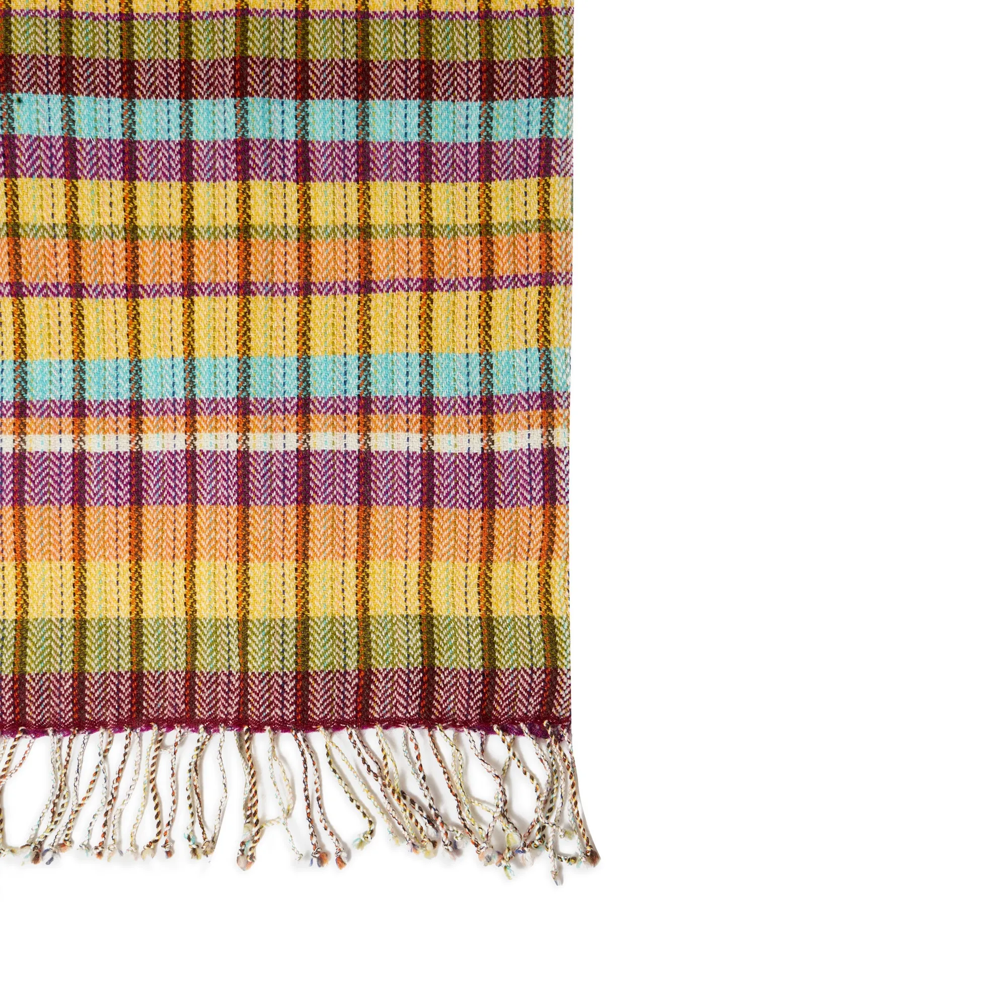 Cashmere & Merino Wool Scarf - Stitched Multi