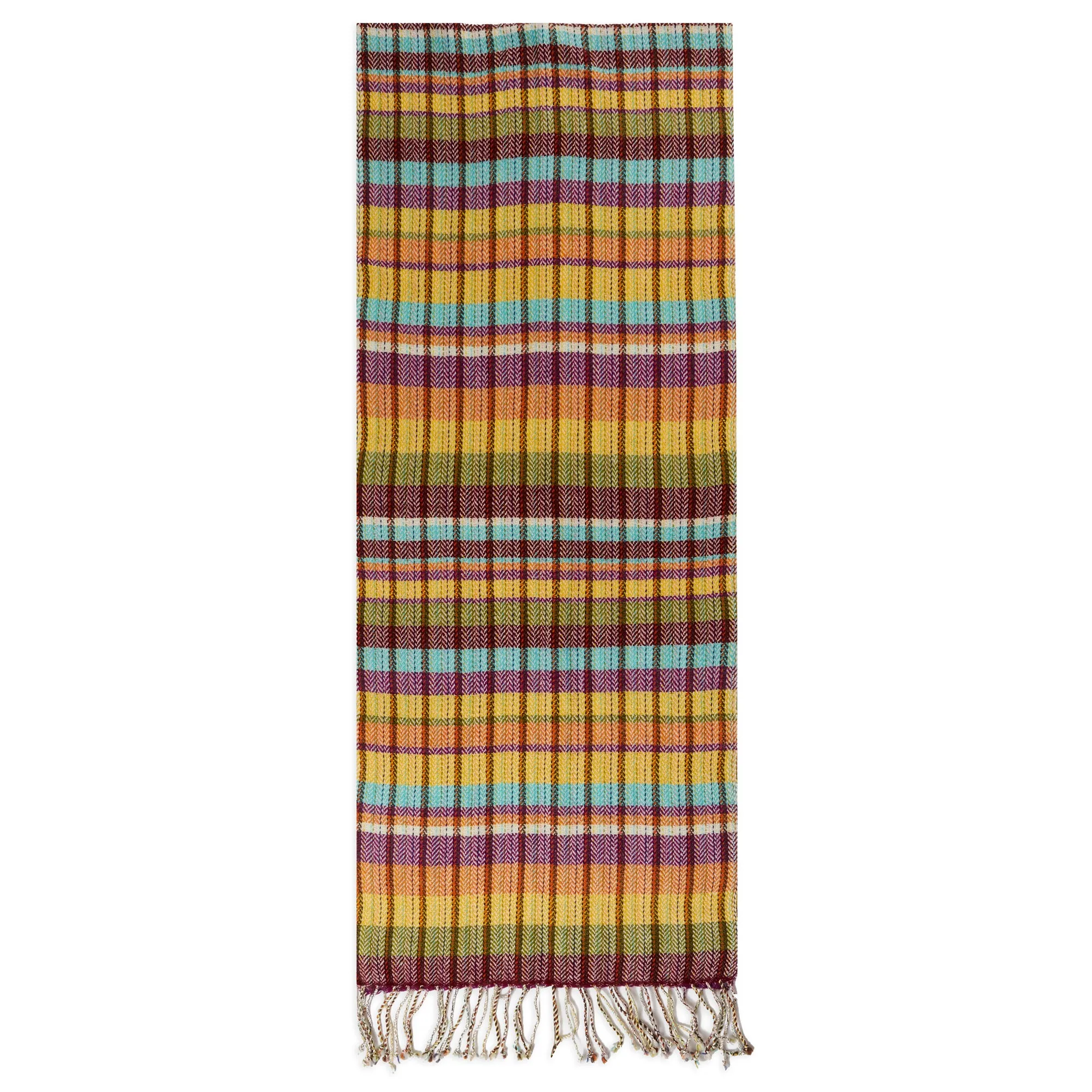 Cashmere & Merino Wool Scarf - Stitched Multi