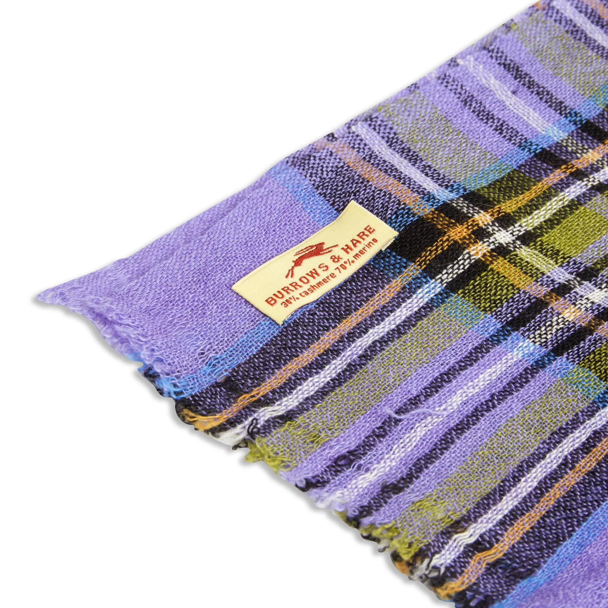 Cashmere & Merino Wool Scarf - Tartan Lilac