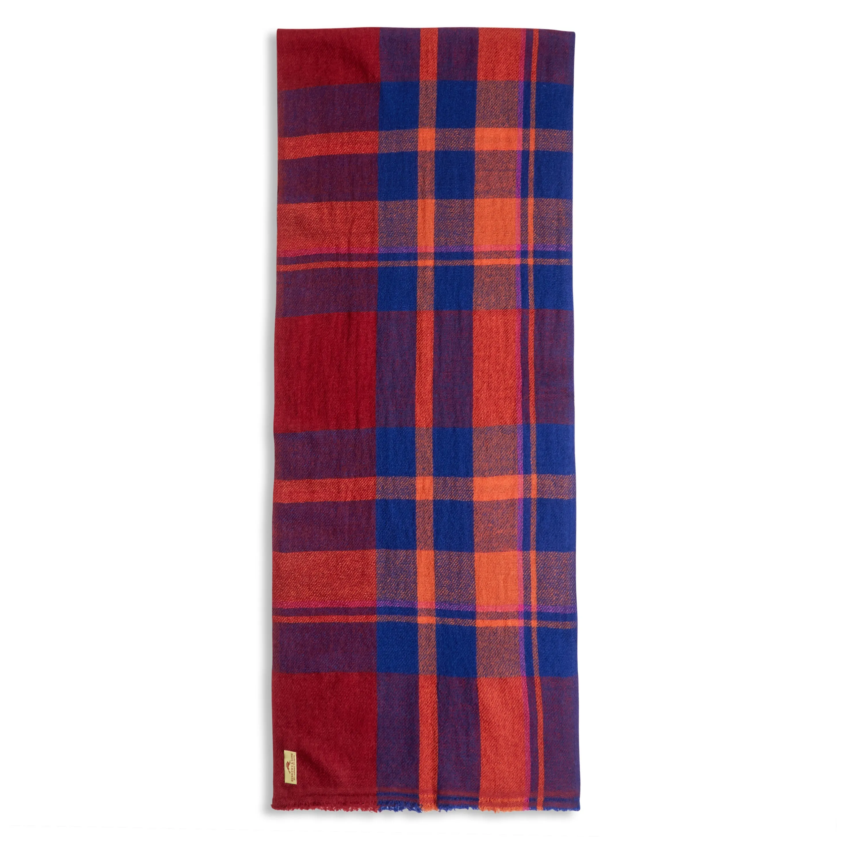 Cashmere & Merino Wool Scarf - Tartan Red